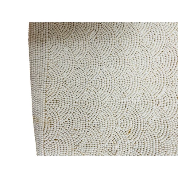 Vintage Wedding Ivory Beaded Evening Bag With Gold Clasp & Chain Strap‎ 9" x 7" - Picture 6 of 6